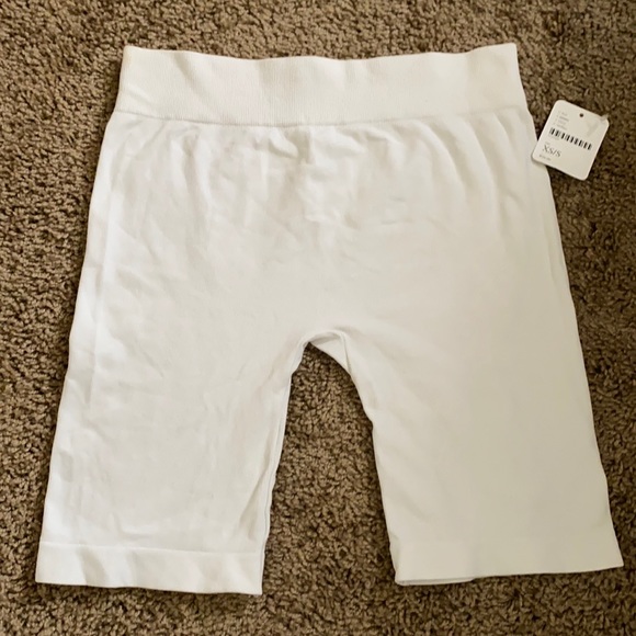 Free People Pants - FP white seamless bike shorts BNWT